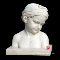 white marble child bust statue